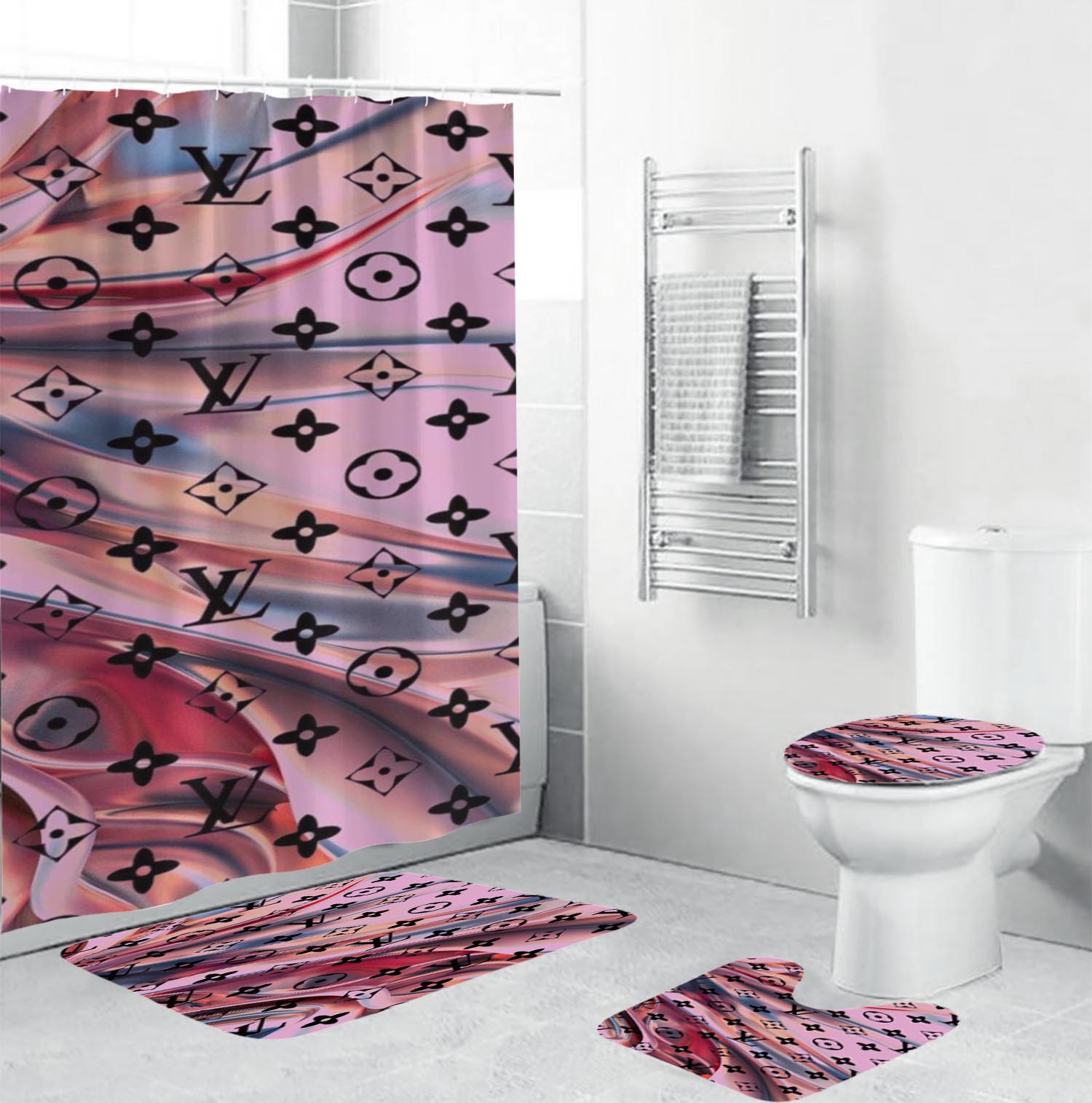 Louis Vuitton Lv Monogram Bathroom Set Bath Mat Home Decor Hypebeast Luxury Fashion Brand