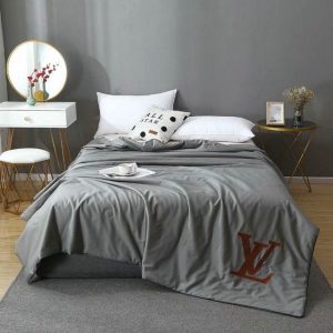 Louis Vuitton Logo Brand Bedding Set Bedroom Bedspread Luxury Home Decor