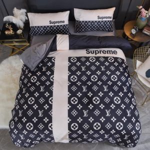 Louis Vuitton Sp Louis Vuitton Logo Brand Bedding Set Luxury Home Decor Bedspread Bedroom