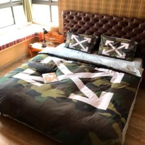 Off White Logo Brand Bedding Set Luxury Bedroom Bedspread Home Decor