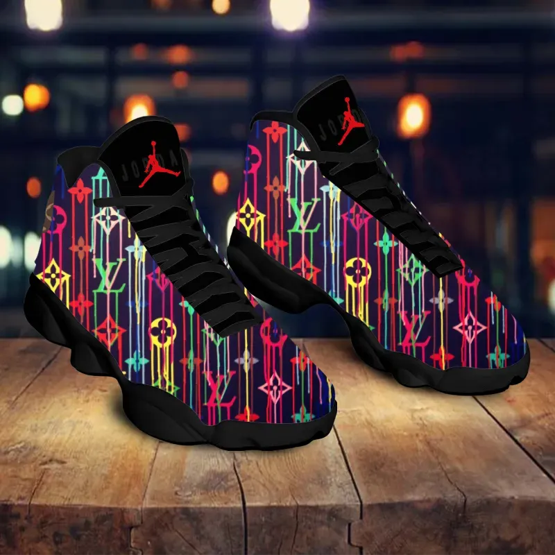 Louis Vuitton Multicolor Air Jordan 13 Luxury Fashion Shoes Sneakers Trending