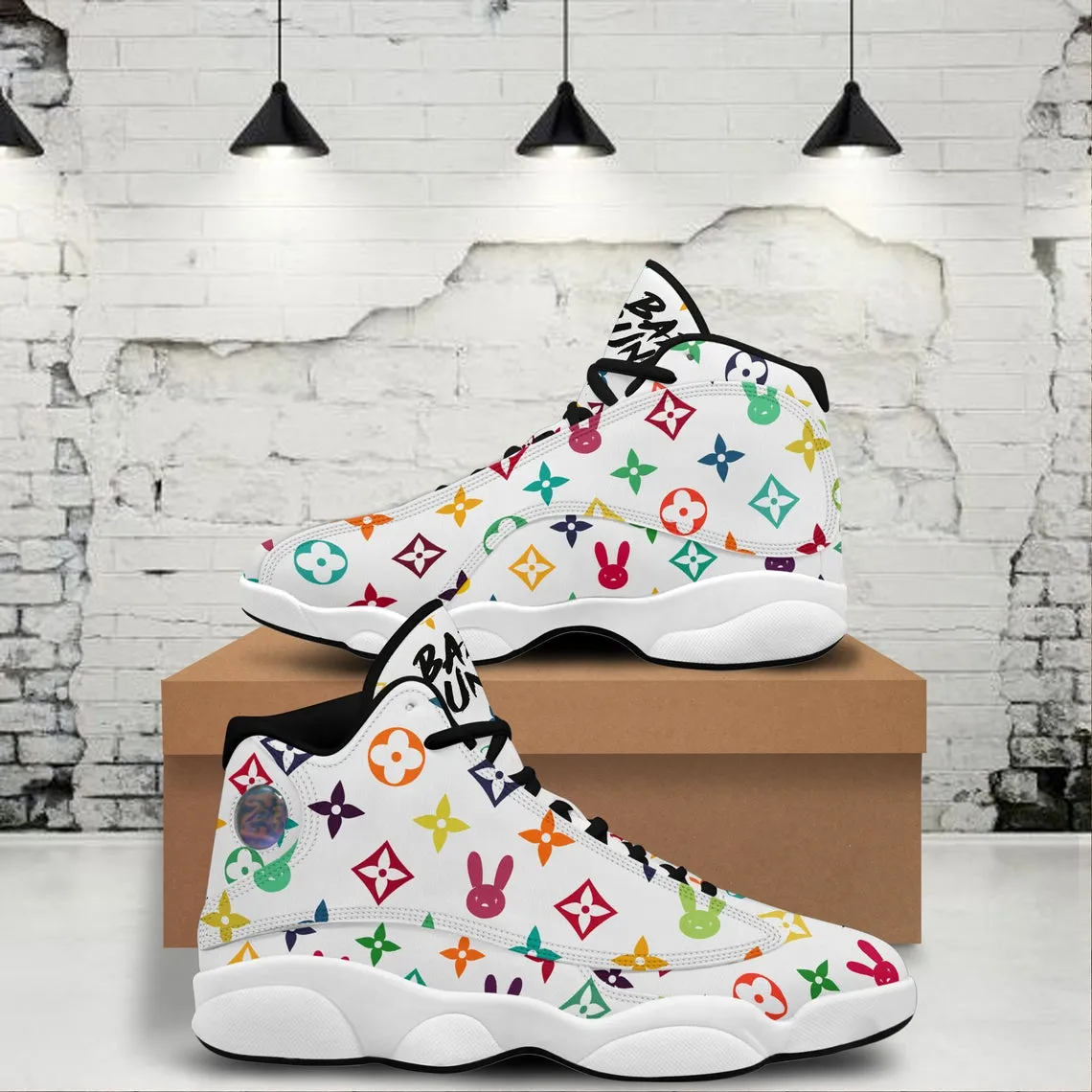 Louis Vuitton Bad Bunny LV Air Jordan 13 Luxury Sneakers Shoes Fashion Trending