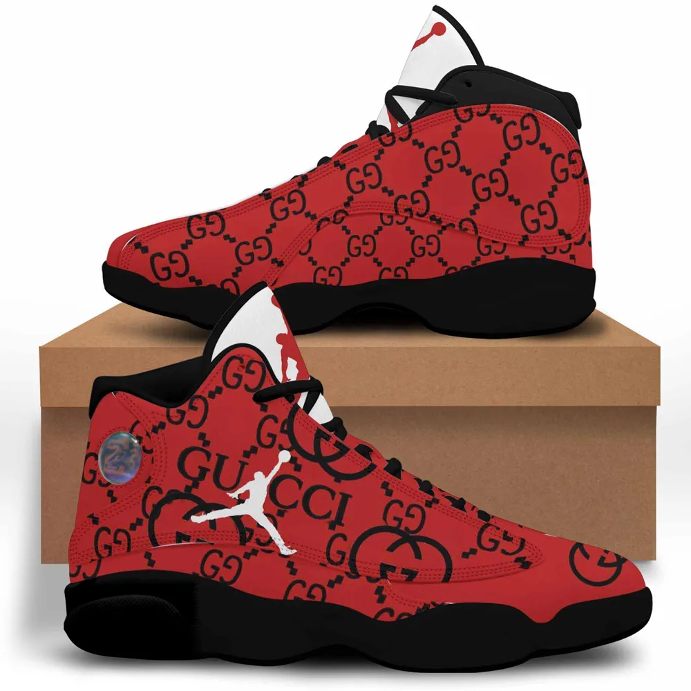 Gucci Red Air Jordan 13 Shoes Trending Fashion Luxury Sneakers