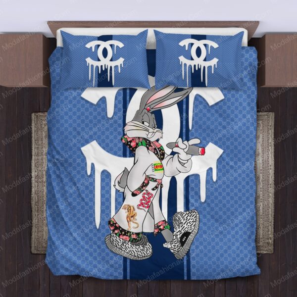 Bugs Bunny Gucci Logo Brand Bedding Set Home Decor Bedspread Luxury Bedroom