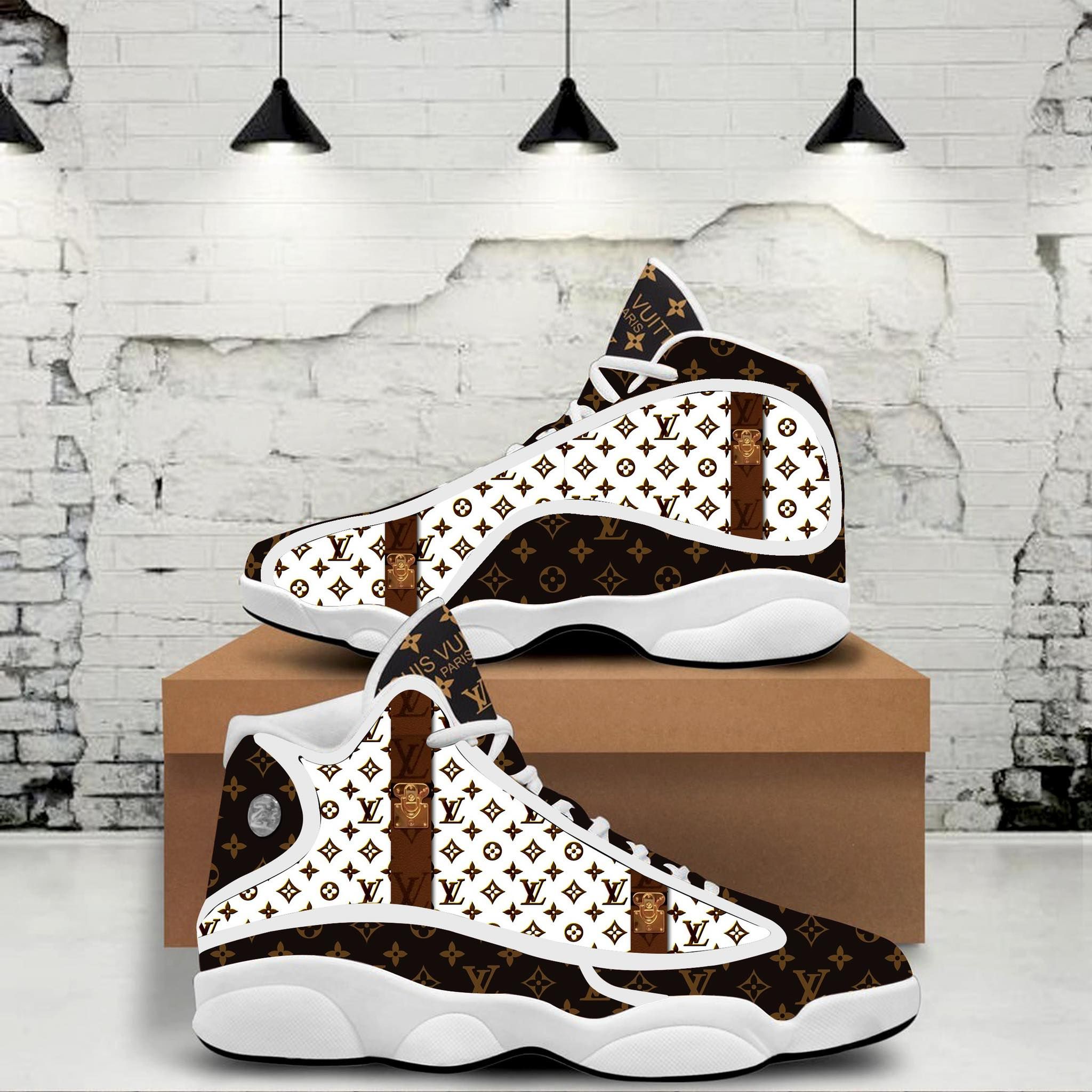 LV Louis Vuitton White  Snake Supreme Black Air Jordan 13 Trending Sneakers Shoes Luxury Fashion