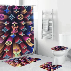 Louis Vuitton Lv Louis Vuitton Colorful D Monogram Bathroom Set Bath Mat Hypebeast Luxury Fashion Brand Home Decor