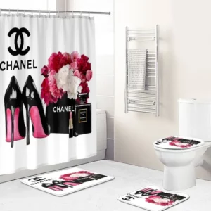 Chanel Coco Perfume Rose Bathroom Set Hypebeast Home Decor Bath Mat Luxury Fashion Brand