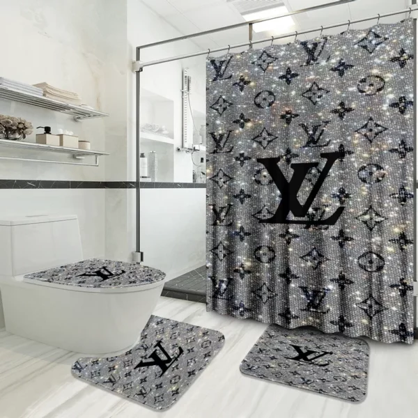 Louis Vuitton Lv Louis Vuitton Bathroom Set Hypebeast Home Decor Bath Mat Luxury Fashion Brand