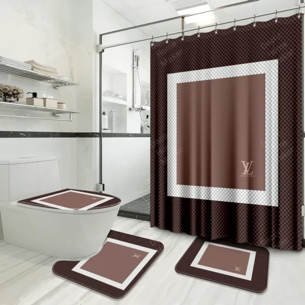 Louis Vuitton Lv Louis Vuitton Bathroom Set Luxury Fashion Brand Home Decor Hypebeast Bath Mat