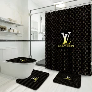 Louis Vuitton Lv Louis Vuitton Bathroom Set Luxury Fashion Brand Hypebeast Bath Mat Home Decor