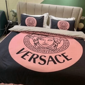 Versace Logo Brand Bedding Set Home Decor Luxury Bedroom Bedspread