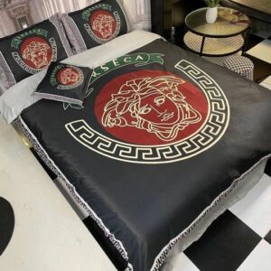 Versace Logo Brand Bedding Set Bedspread Home Decor Bedroom Luxury