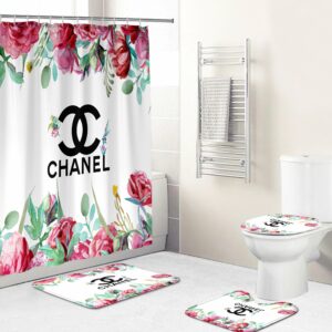 Chanel Flower Bathroom Set Bath Mat Hypebeast Home Decor Luxury Fashion Brand