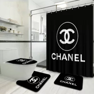 Chanel Blacknew Bathroom Set Home Decor Bath Mat Hypebeast Luxury Fashion Brand