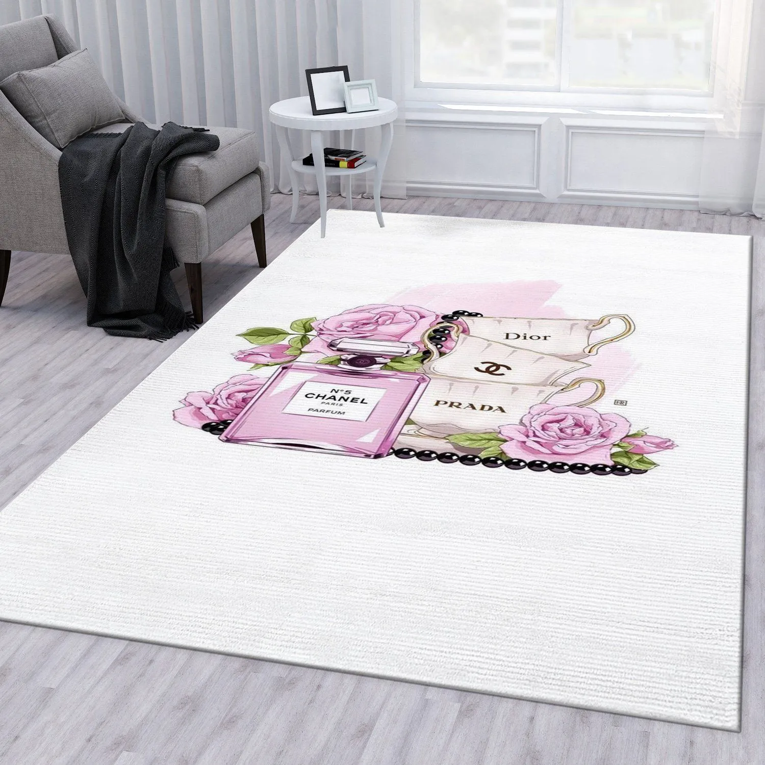 Dior Rectangle Rug Luxury Home Decor Fashion Brand Area Carpet Door Mat