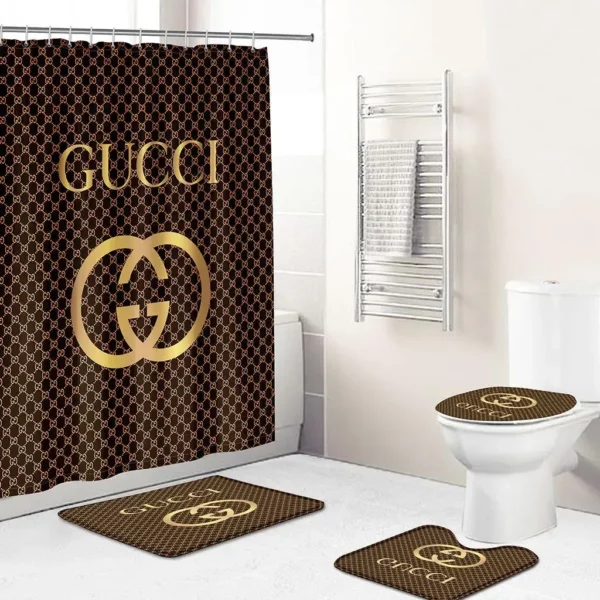 Gucci Bathroom Set Home Decor Hypebeast Bath Mat Luxury Fashion Brand