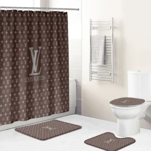 Louis Vuitton Bathroom Set Home Decor Bath Mat Luxury Fashion Brand Hypebeast