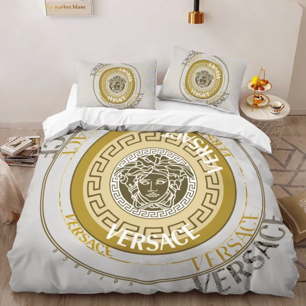 Versace Louis Vuitton Logo Brand Bedding Set Luxury Bedspread Home Decor Bedroom