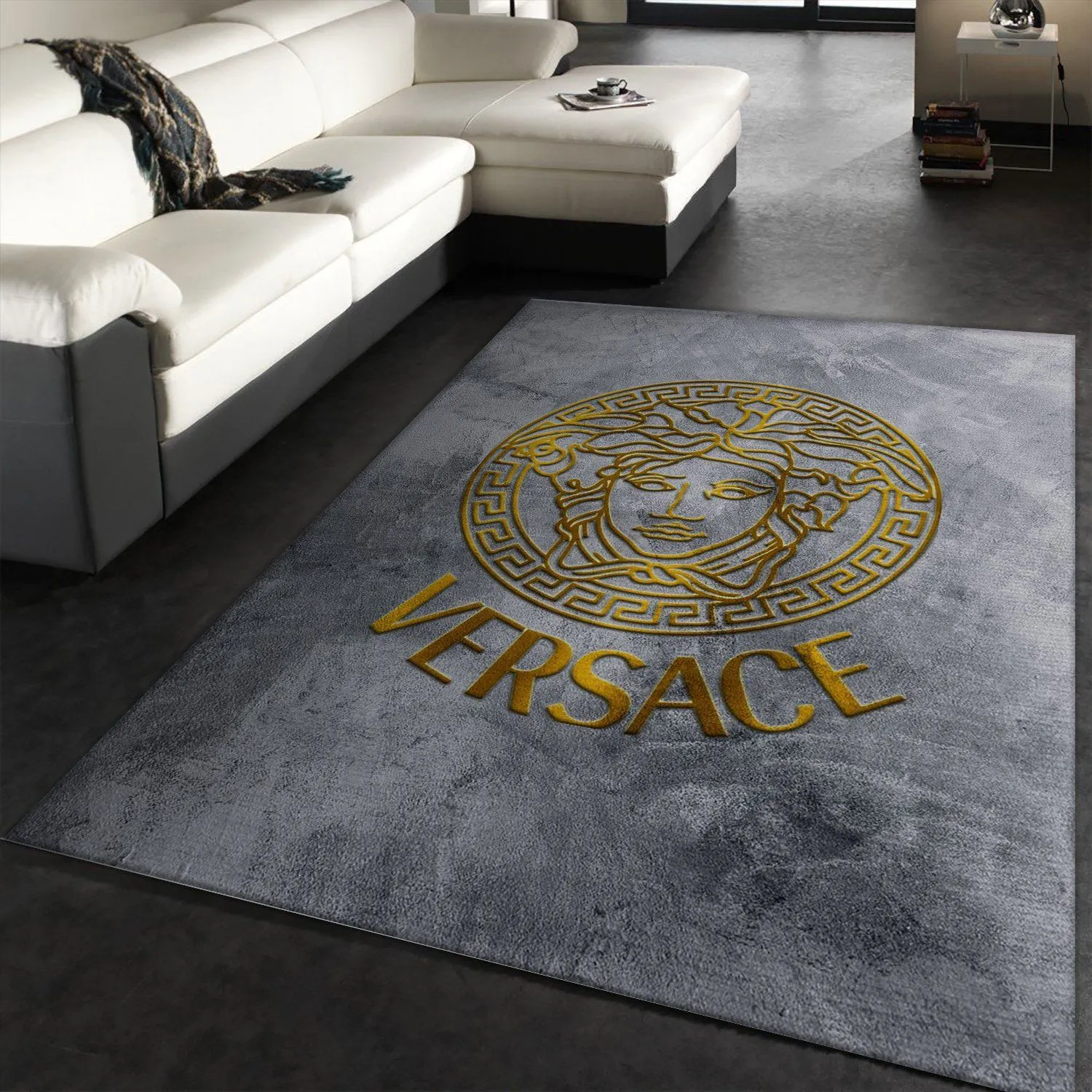 Versace Rectangle Rug Home Decor Luxury Door Mat Area Carpet Fashion Brand