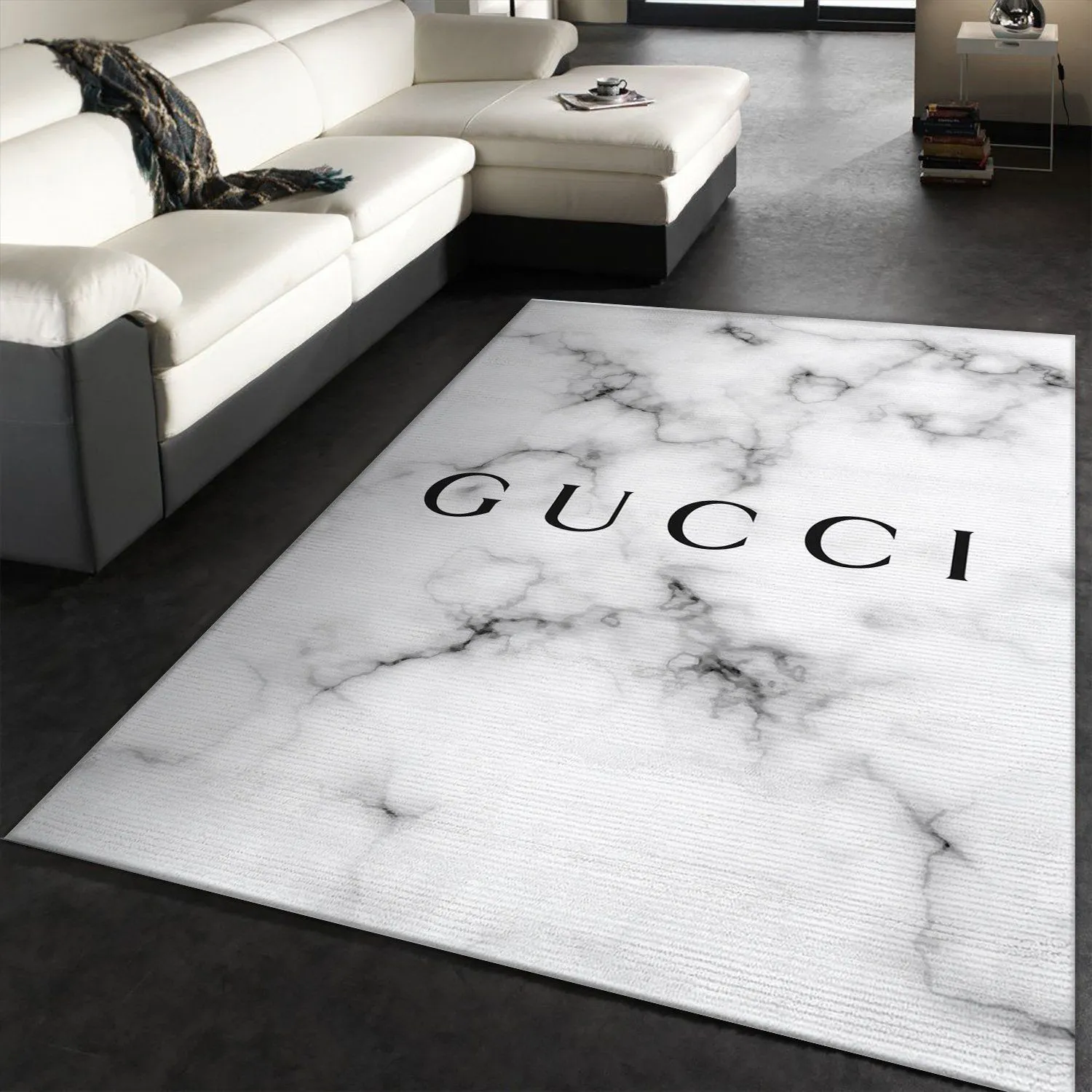 Gucci white Rectangle Rug Fashion Brand Home Decor Door Mat Luxury Area Carpet