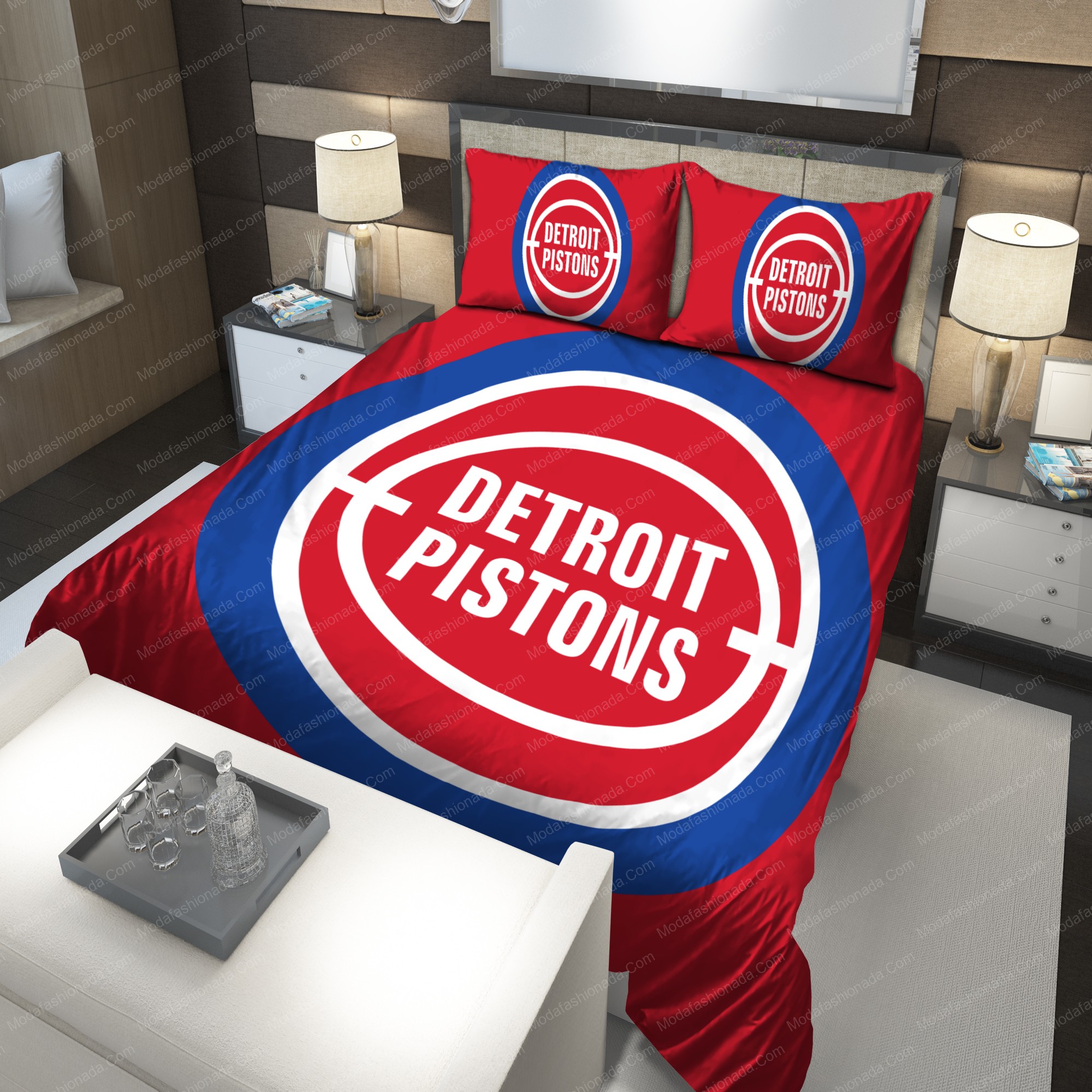 1979-1996 Detroit Pistons Nba 221 Logo Type 1023 Bedding Sets Sporty Bedroom Home Decor