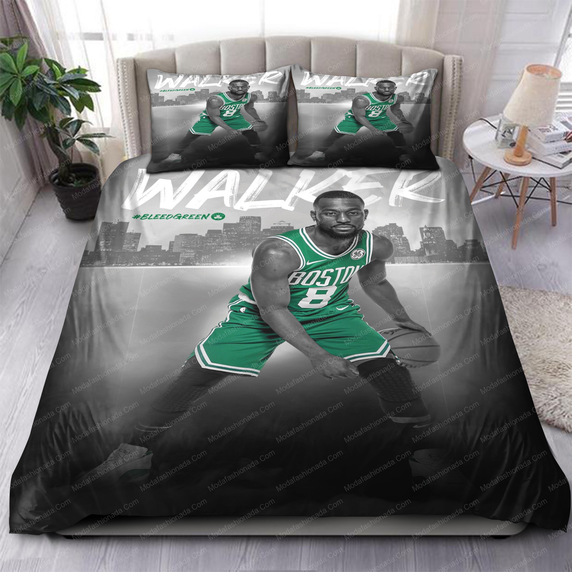 Kemba Walker Boston Celtics Nba 138 Logo Type 1096 Bedding Sets Sporty Bedroom Home Decor