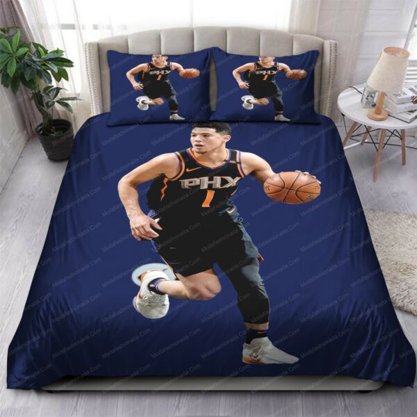 Devin Booker Phoenix Suns Nba 90 Logo Type 1147 Bedding Sets Sporty Bedroom Home Decor