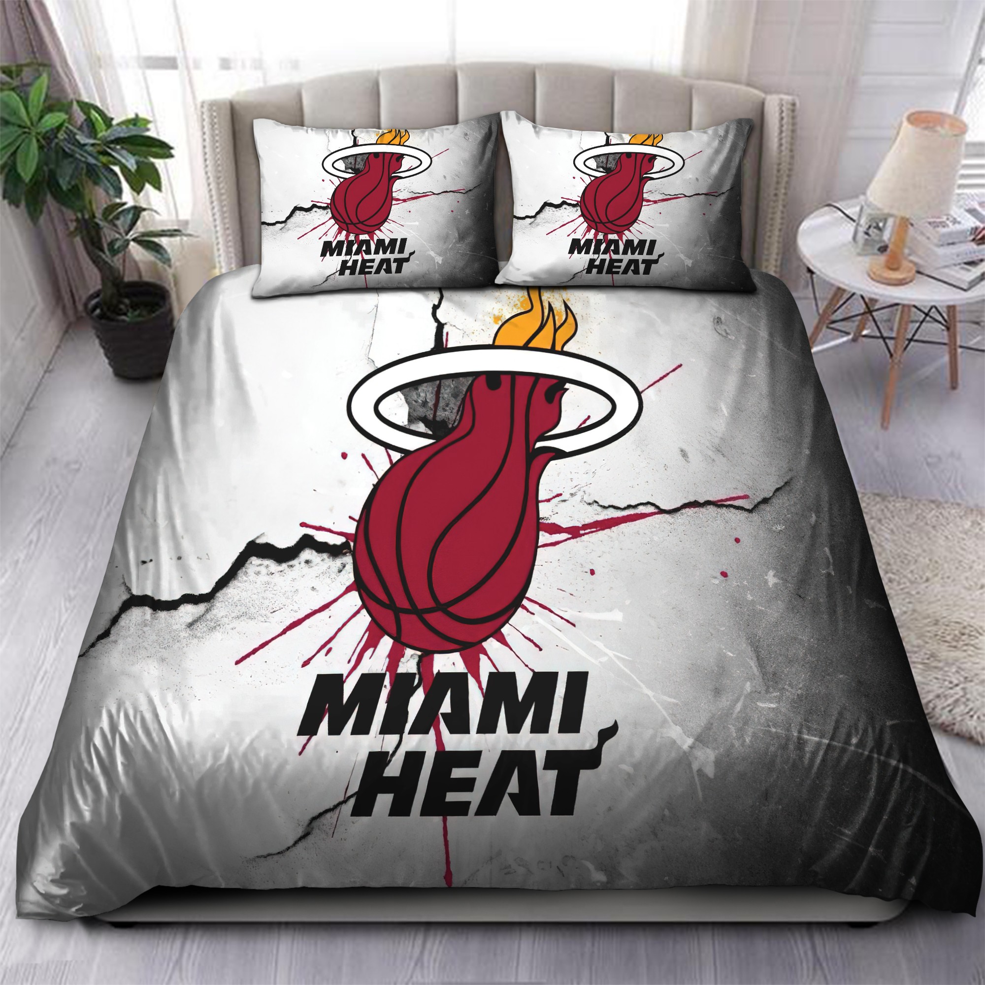 Miami Heat Nba 24 Logo Type 1219 Bedding Sets Sporty Bedroom Home Decor