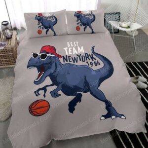 Funny Dinosaurs Basketball Sport 12 Logo Type 1267 Bedding Sets Sporty Bedroom Home Decor