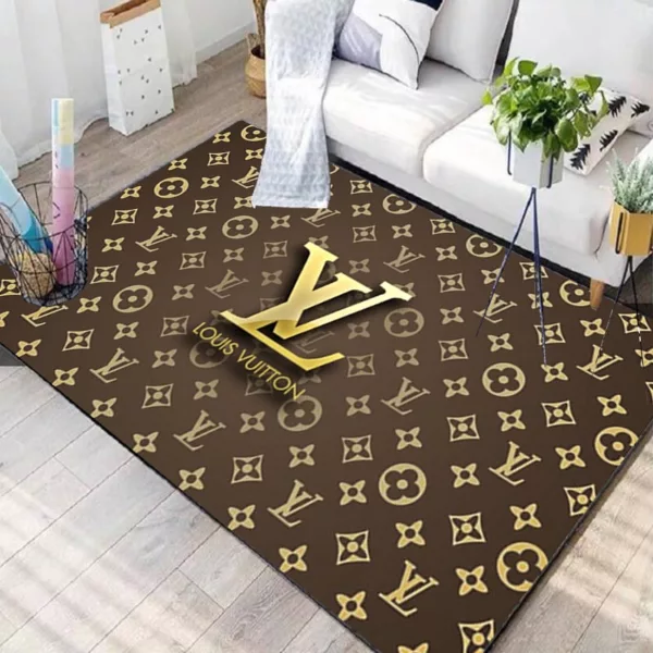 Louis Vuitton D Luxury Fashion Brand Rug Door Mat Home Decor Area Carpet