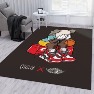 Kaws X Nike Air Jordan Luxury Fashion Brand Rug Area Carpet Door Mat Home Decor