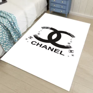 Chanel White Luxury Fashion Brand Rug Home Decor Area Carpet Door Mat