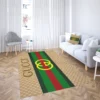 Gucci Stripe Luxury Fashion Brand Rug Home Decor Door Mat Area Carpet