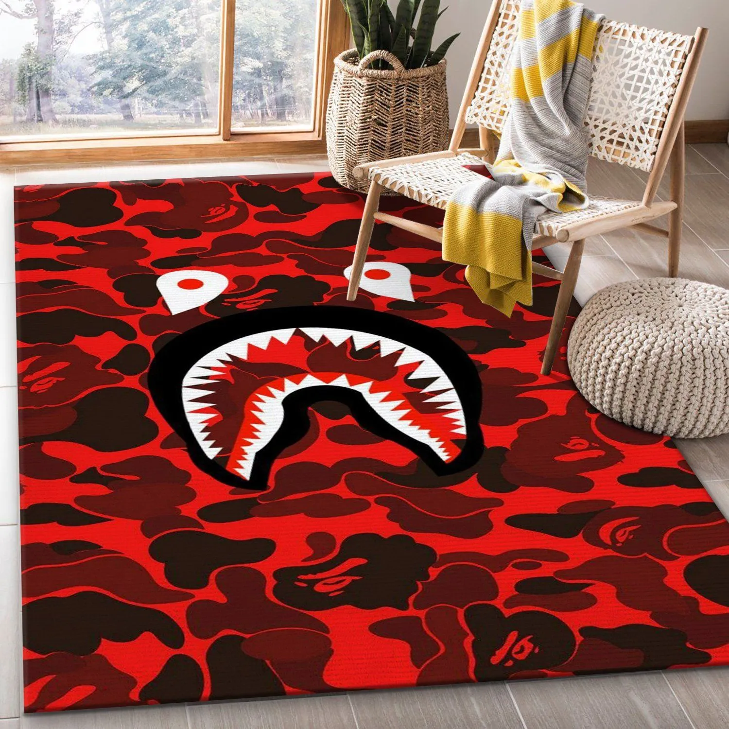 Bape Luxury Fashion Brand Rug Home Decor Area Carpet Door Mat