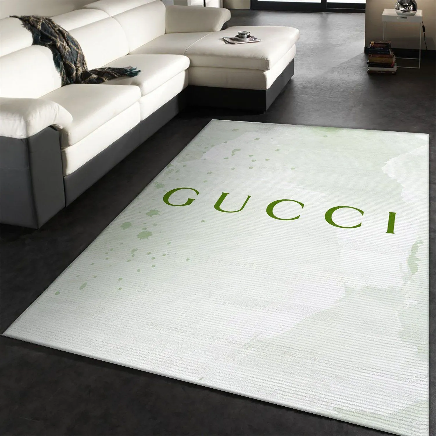 Gucci White Mat Luxury Fashion Brand Rug Area Carpet Door Mat Home Decor