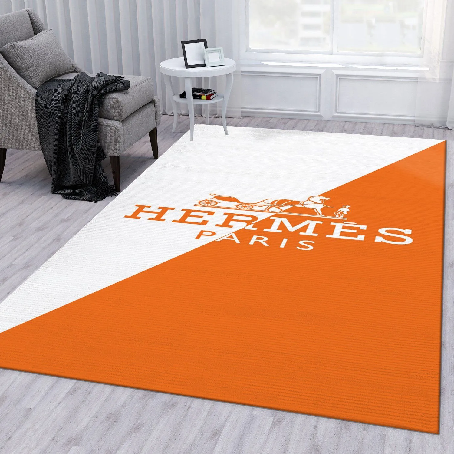 Hermes Orange S Luxury Fashion Brand Rug Area Carpet Home Decor Door Mat