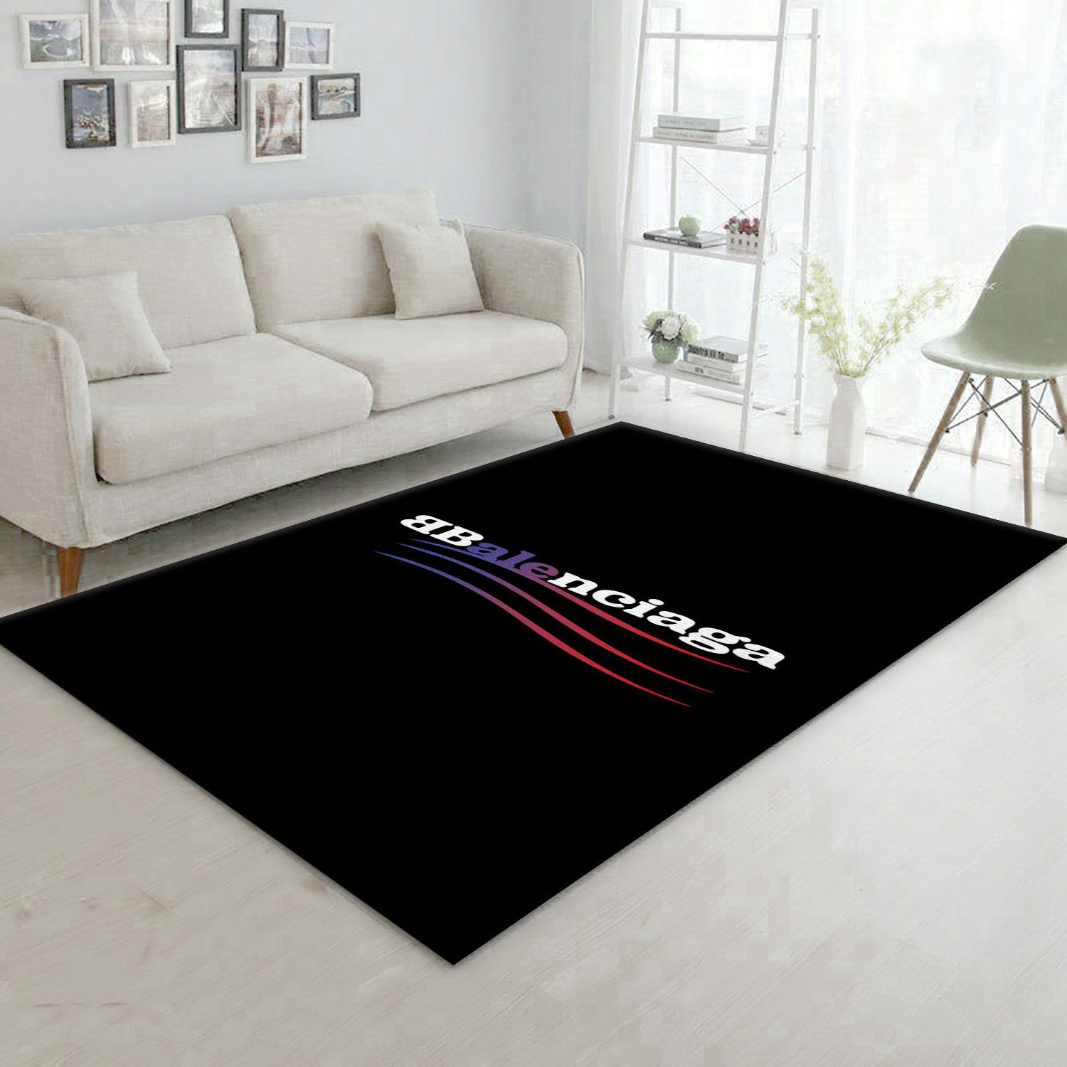 Balenciaga Black Luxury Fashion Brand Rug Home Decor Area Carpet Door Mat