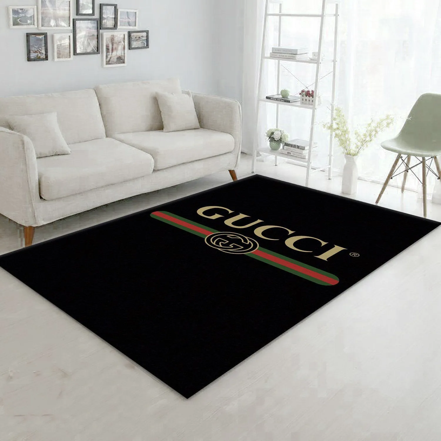 Gucci Black Mat Luxury Fashion Brand Rug Door Mat Home Decor Area Carpet