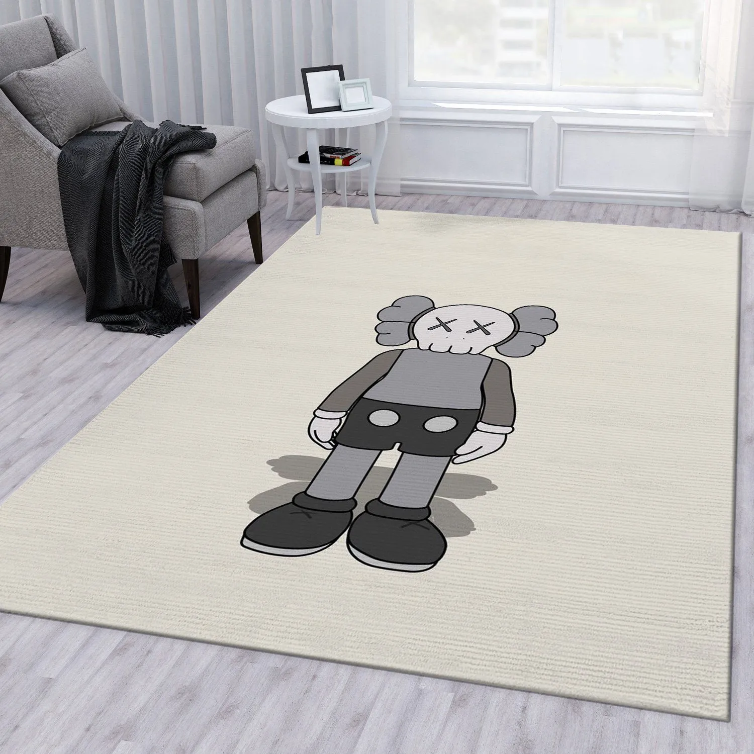 Kaws Standing Grey Luxury Fashion Brand Rug Door Mat Home Decor Area Carpet