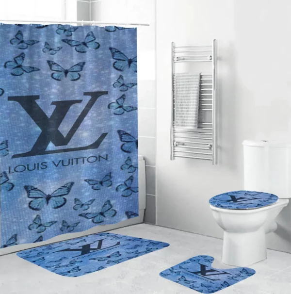 Louis Vuitton Bathroom Set Luxury Fashion Brand Bath Mat Home Decor Hypebeast