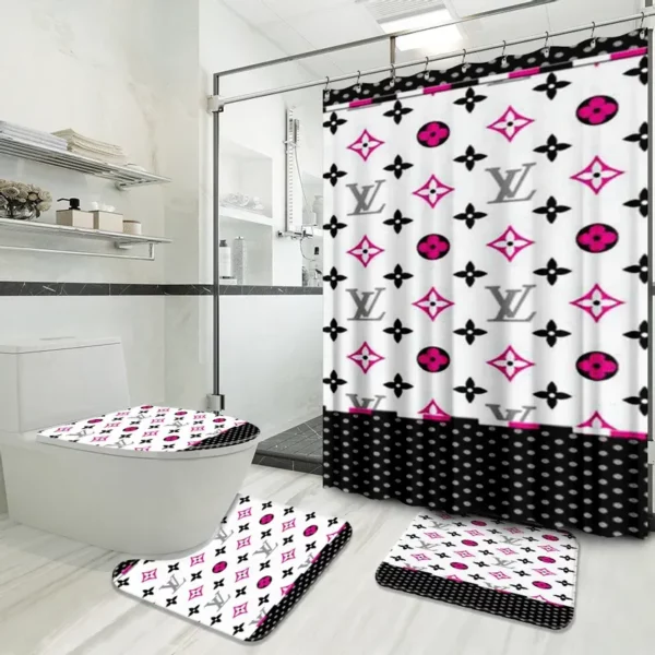 Louis Vuitton Bathroom Set Luxury Fashion Brand Home Decor Bath Mat Hypebeast