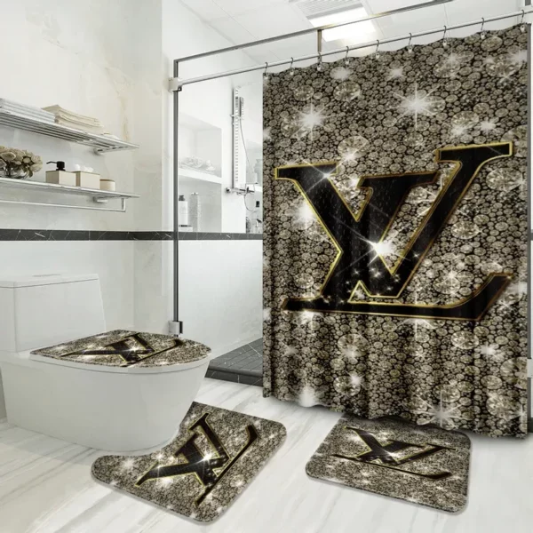 Louis Vuitton Bathroom Set Luxury Fashion Brand Bath Mat Hypebeast Home Decor