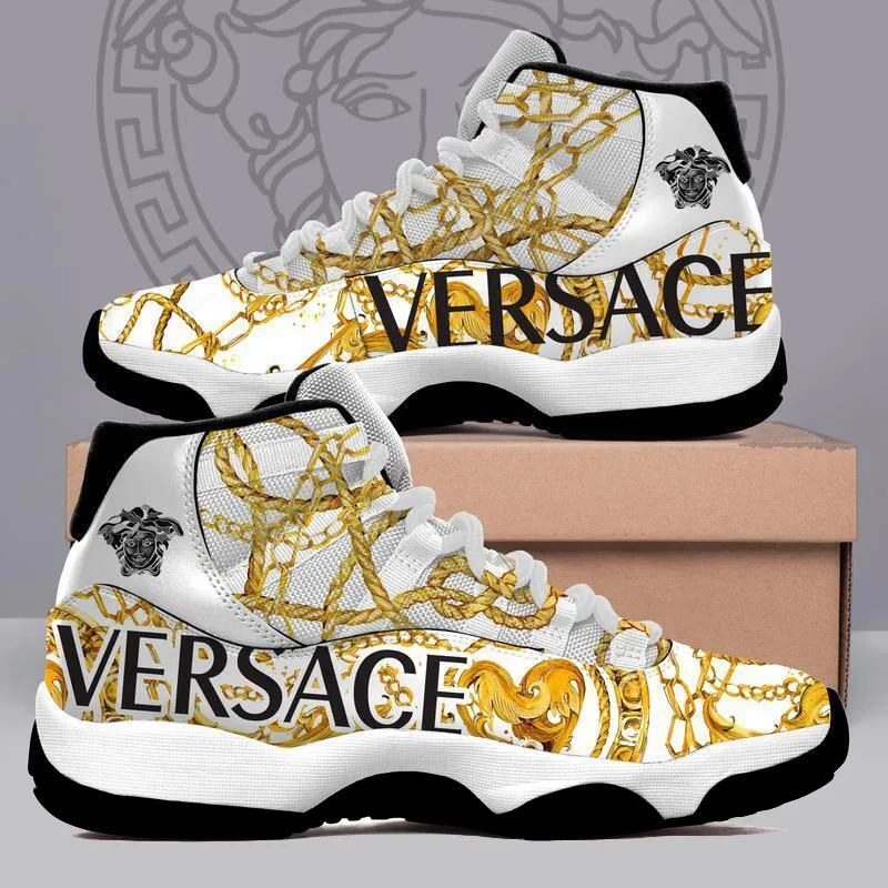 Gianni Versace White Air Jordan 11 Sport Shoes Sneakers Fashion Luxury