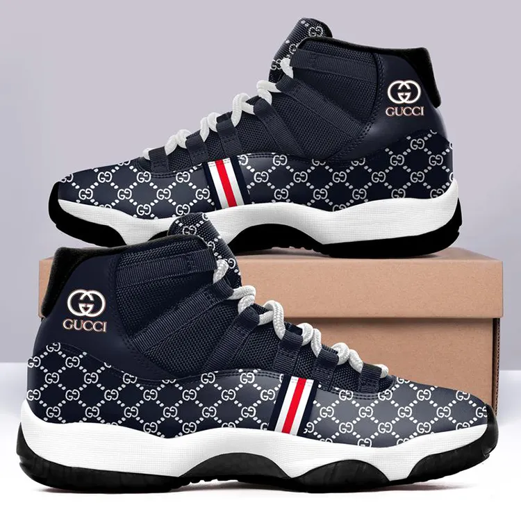 Gucci Blue Air Jordan 11 Shoes Luxury Sneakers Fashion Sport