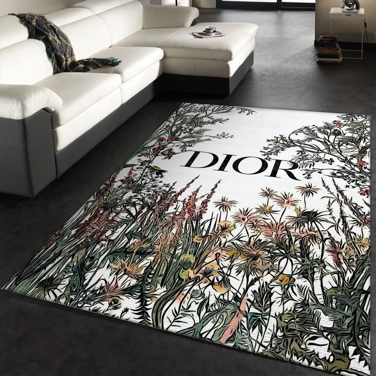 Dior Rectangle Rug Area Carpet Home Decor Luxury Fashion Brand Door Mat