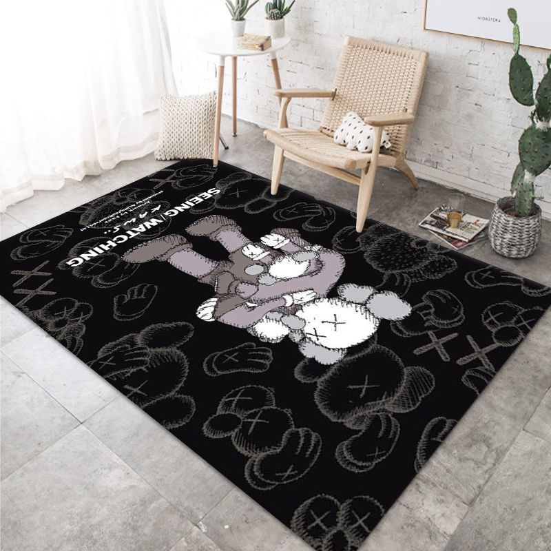 Supreme Kaws Rectangle Rug Home Decor Area Carpet Fashion Brand Luxury Door Mat