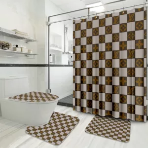 Louis Vuitton Bathroom Set Home Decor Hypebeast Bath Mat Luxury Fashion Brand