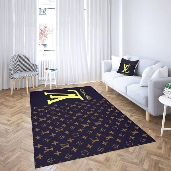 Louis Vuitton Rectangle Rug Area Carpet Door Mat Luxury Fashion Brand Home Decor