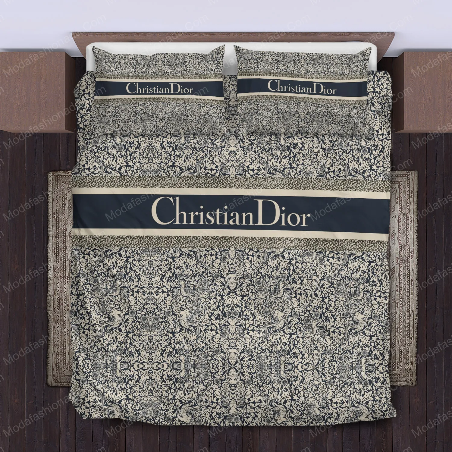 Christian Dior Logo Brand Bedding Set Home Decor Bedspread Bedroom Luxury