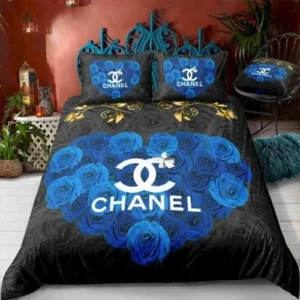 Chanel Customized Logo Brand Bedding Set Bedroom Home Decor Luxury Bedspread